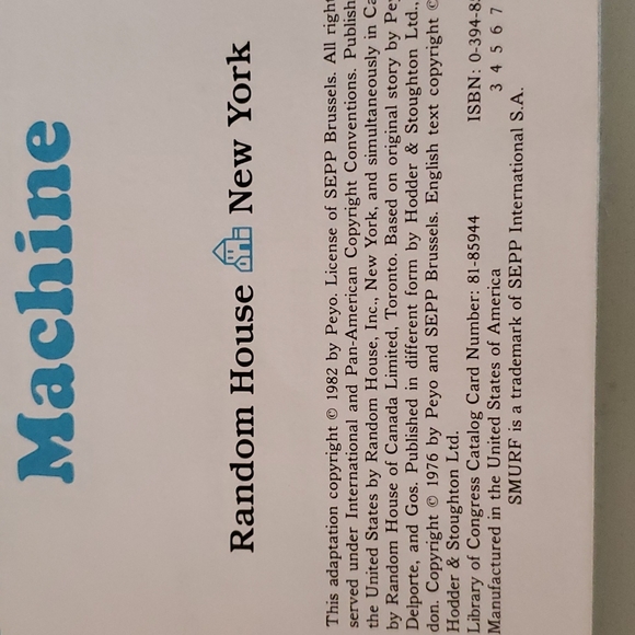 Vintage 1982 The Weather-Smurfing Machine Book - Picture 3 of 10